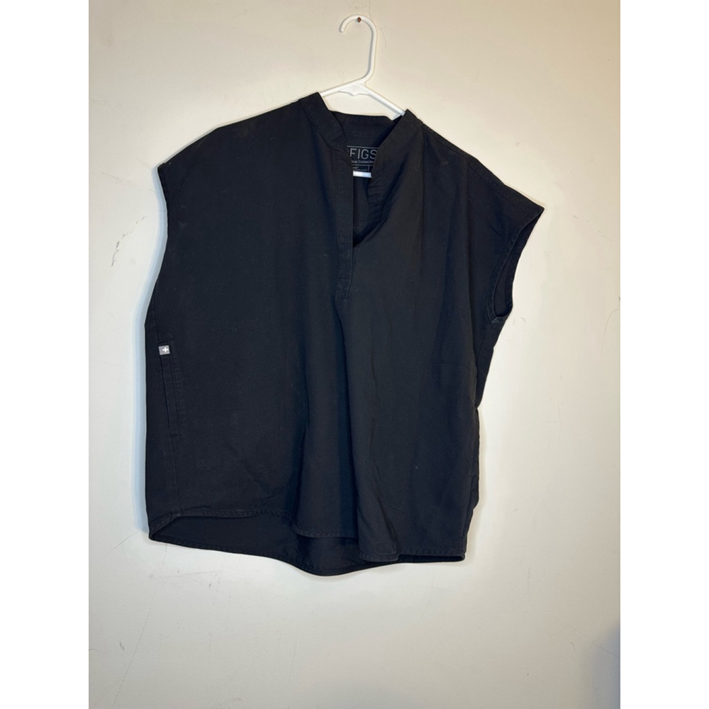 Women's FIGS Scrub Top Size M Black